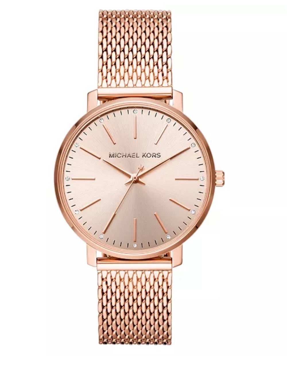 Michael Kors Rose Gold Mesh Strap Watch with Minimal Dial - Picture 2 of 6